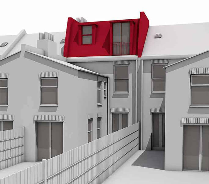 Design of a loft conversion on a terraced house